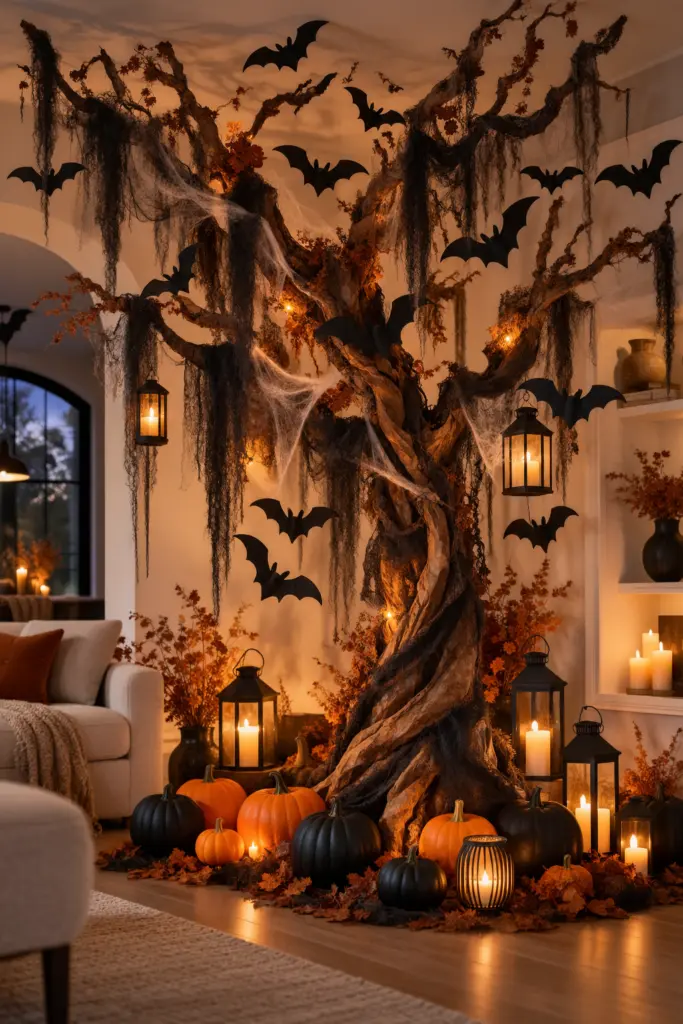 20+ DIY Halloween Tree Decorations Ideas 7 Create a Dramatic Haunted Tree With Twisted Branches