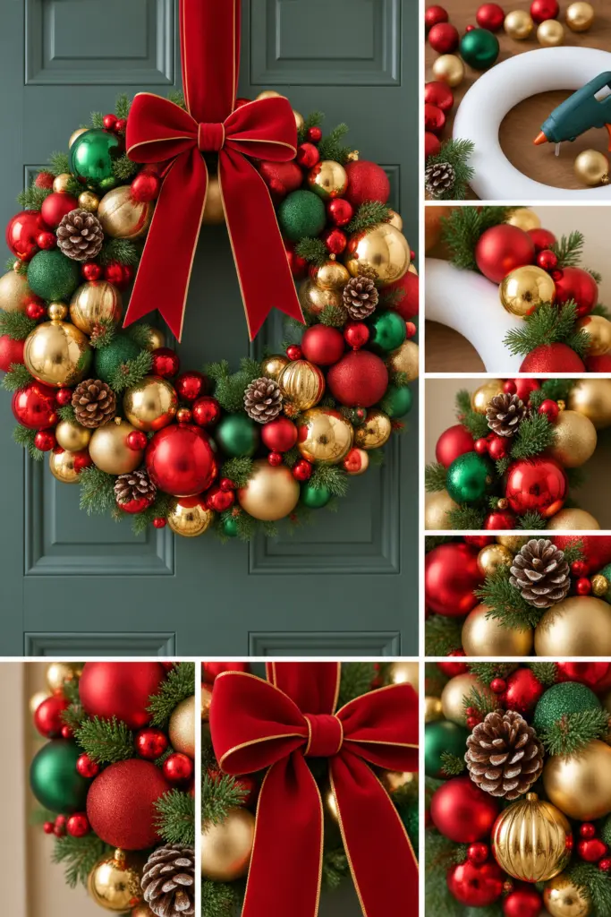 30+ DIY Christmas Wreath Ideas 5 DIY Christmas Ornament Wreath