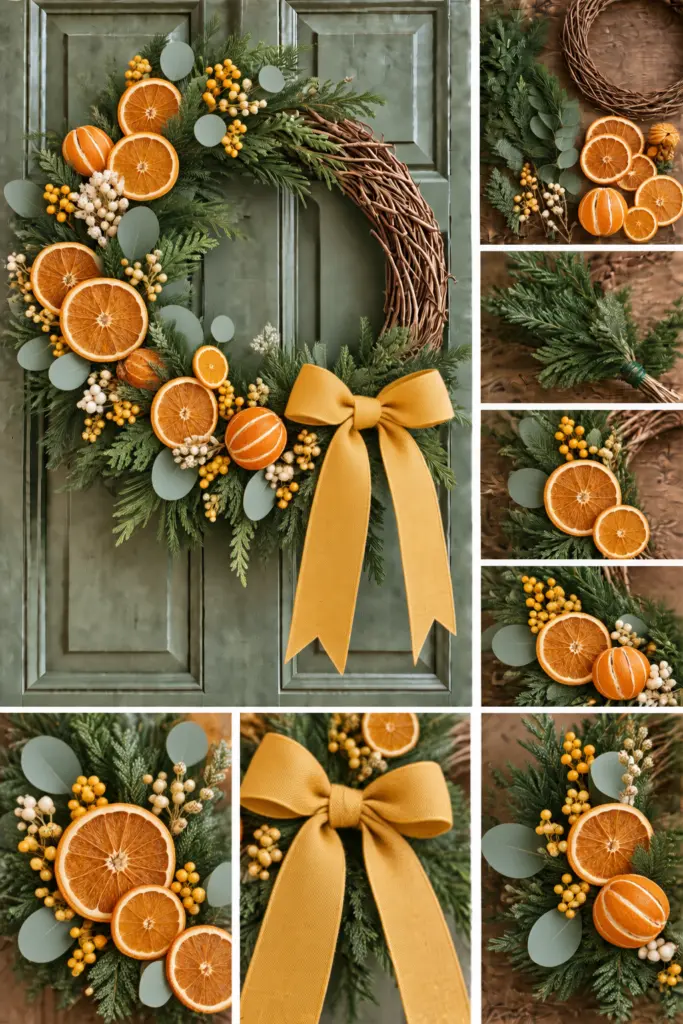 30+ DIY Christmas Wreath Ideas 22 DIY Citrus and Greenery Wreath