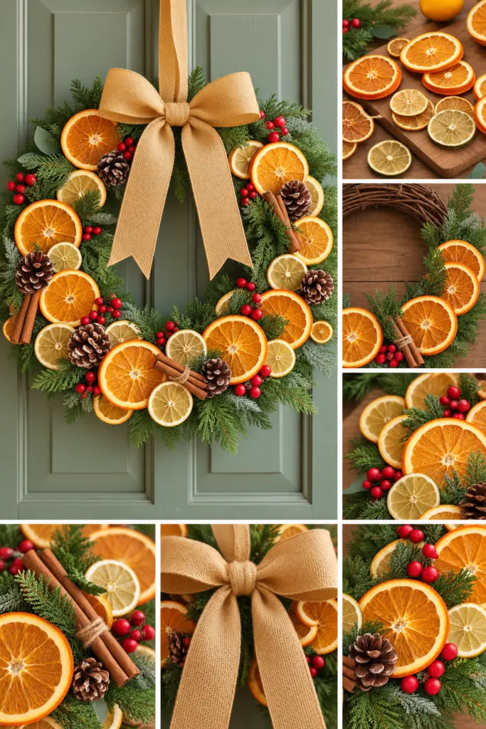 30+ DIY Christmas Wreath Ideas 4 DIY Dried Orange Christmas Wreath
