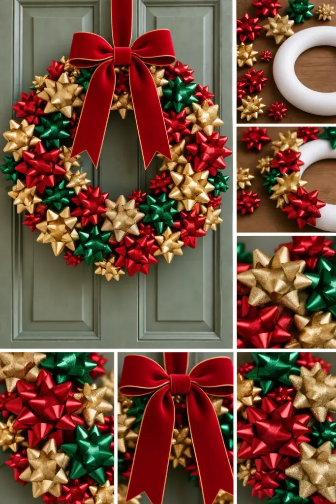 30+ DIY Christmas Wreath Ideas 12 DIY christmas Bow Wreath