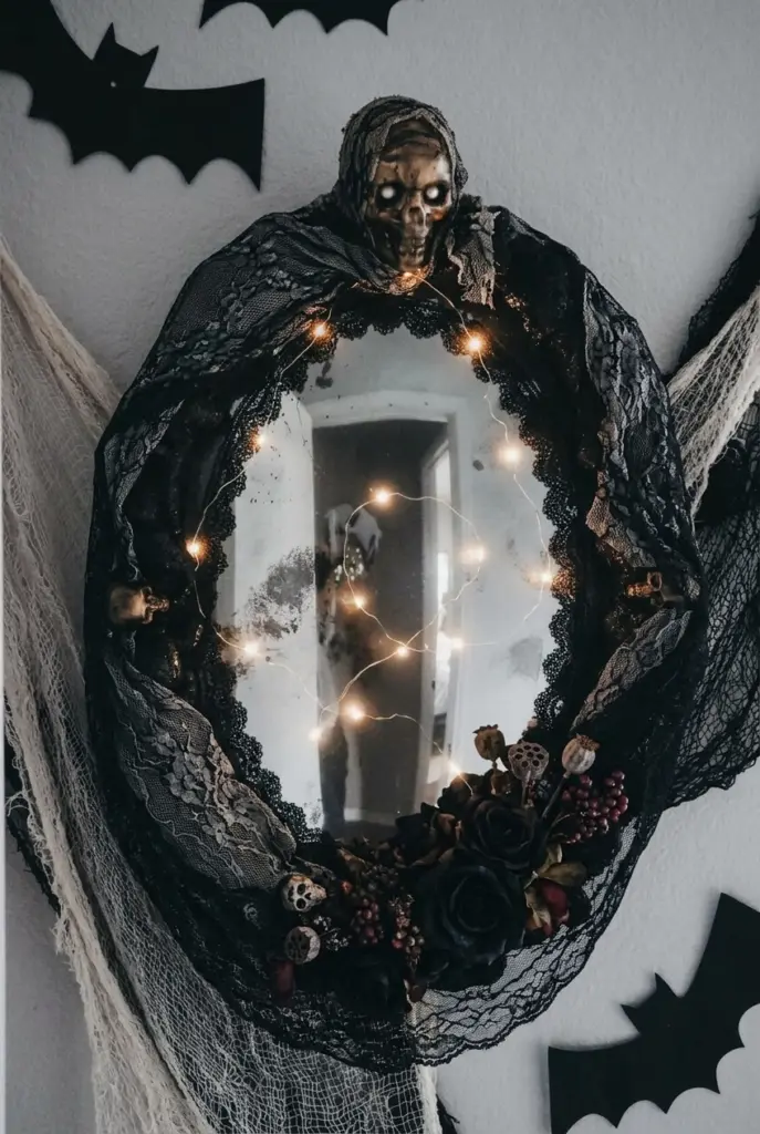 Dark Gothic Halloween Mirror Decor