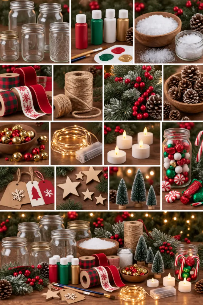 30+ DIY Christmas Mason Jar Crafts for Gifts and Decorations 32 Easy Materials for DIY Christmas Mason Jar Crafts