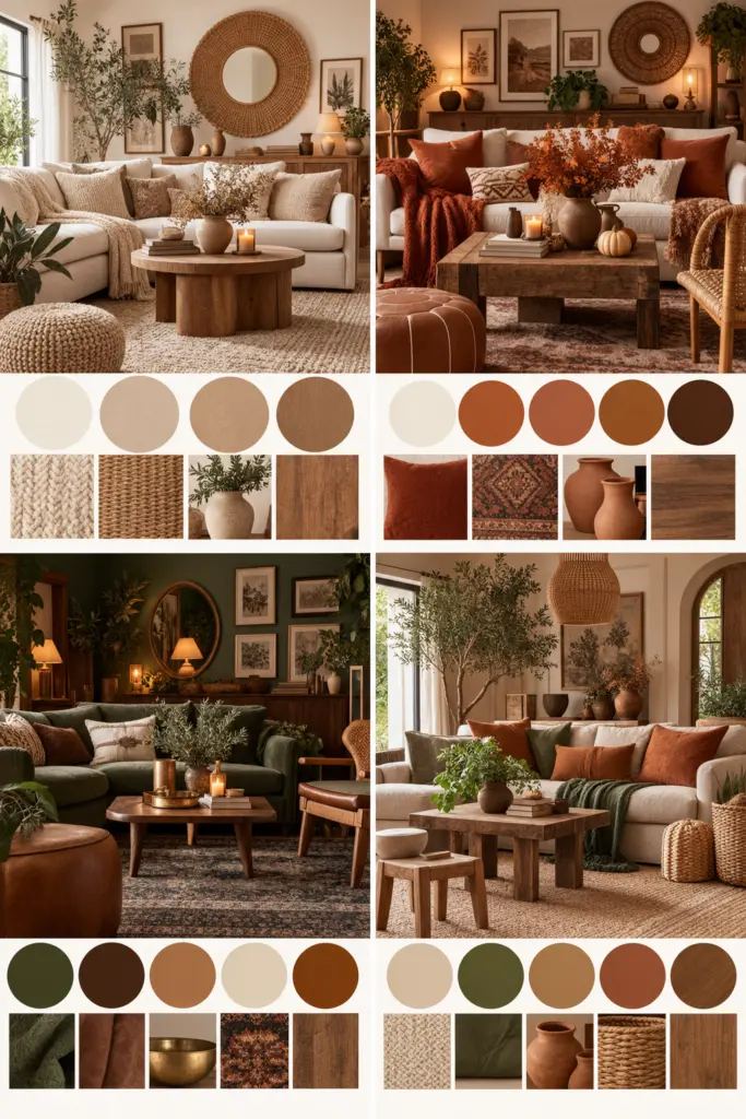 20+ Stunning Fall Boho Living Room Ideas 23 Fall Boho Living Room Color Palette Ideas