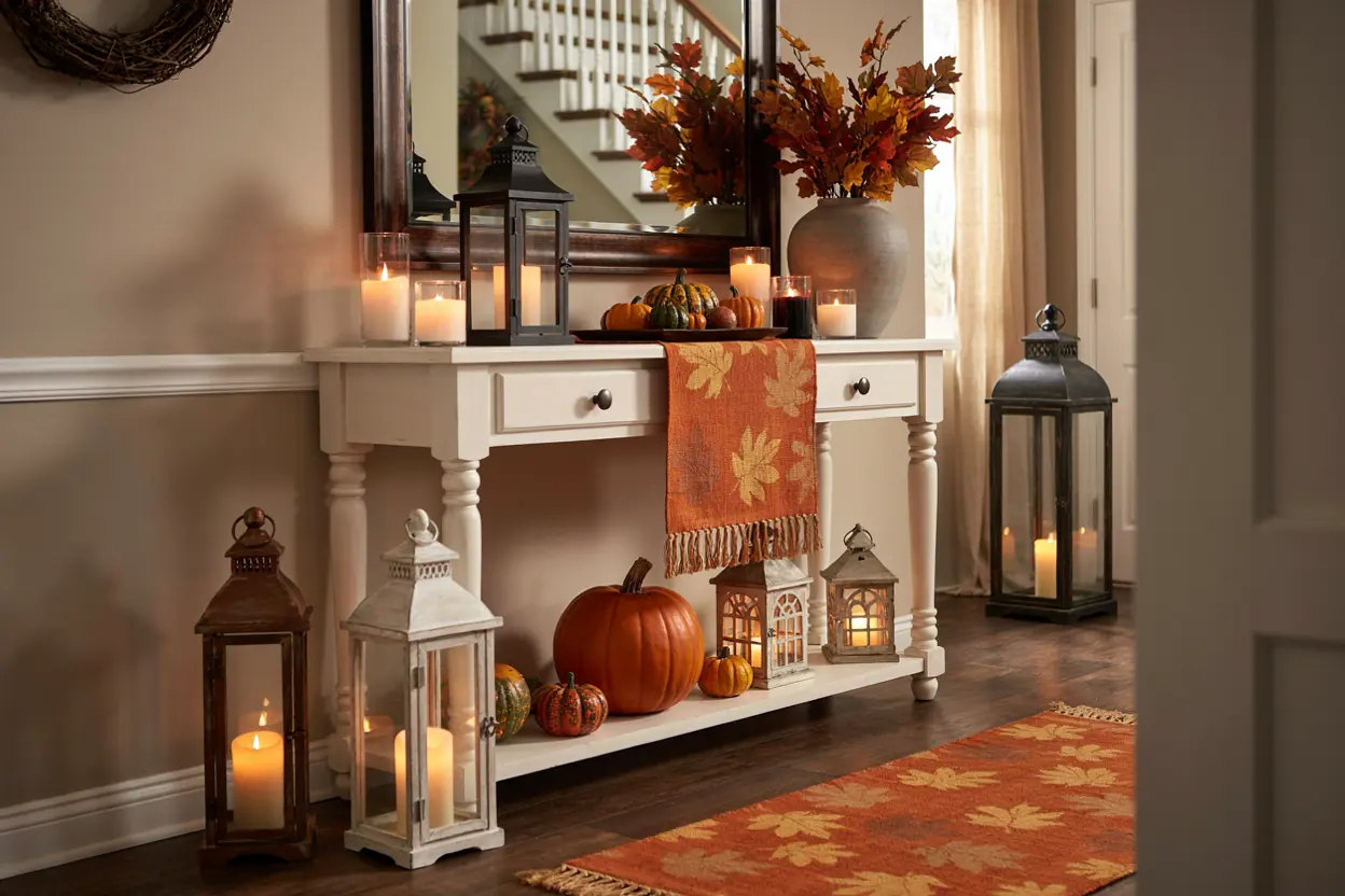 Fall Entryway Decor Ideas (Cozy & Welcoming) 1 Fall Entryway Decor Ideas (Cozy & Welcoming)