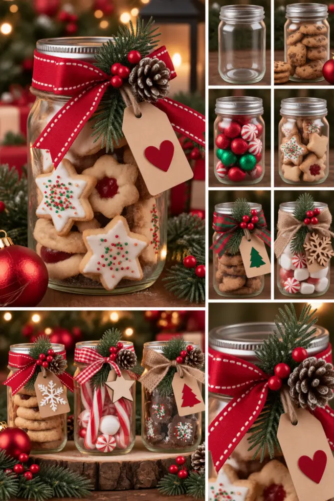 30+ DIY Christmas Mason Jar Crafts for Gifts and Decorations 25 Festive Christmas Mason Jar Gift