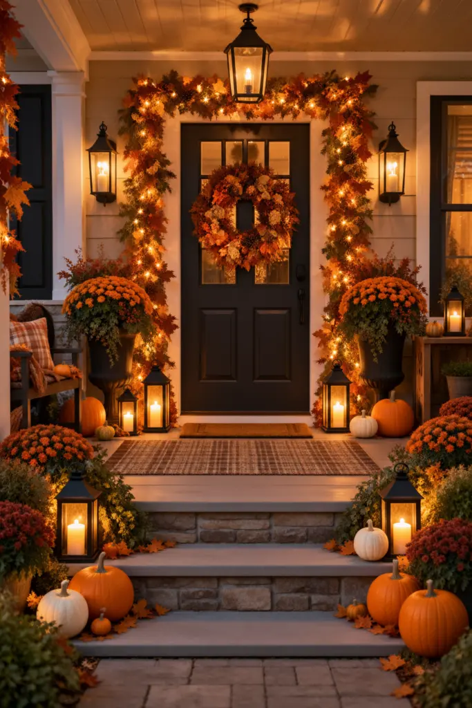 Beautiful Fall Porch Lighting Ideas In 2026 5 Front Door With Fall fall porch lighting