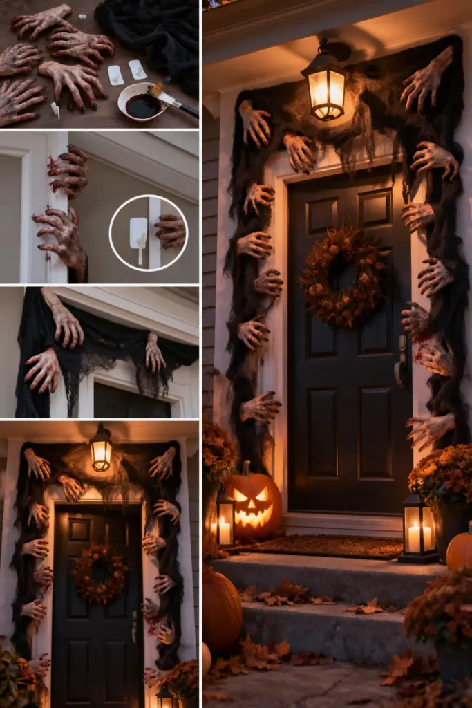 DIY Creepy Outdoor Halloween Decorations 13 Haunted Hands Porch DIY Tutorial