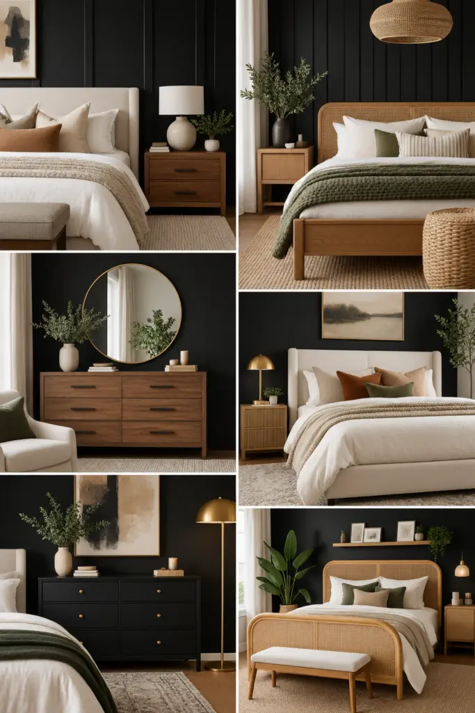 30+ Black Accent Wall Bedroom Designs For Cozy & Bold Look 32 Modern Bedrooms with Black Accent Walls