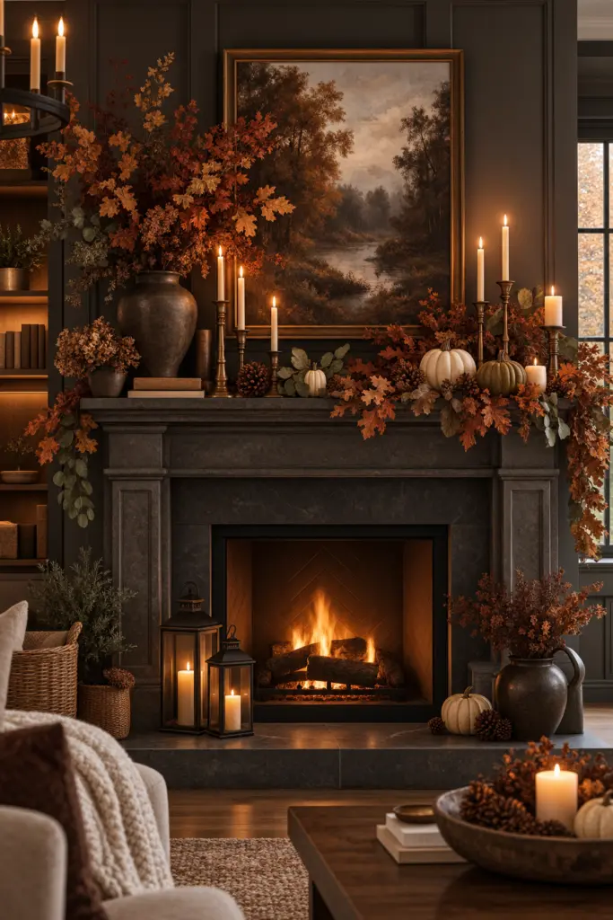 Fall Mantel Decor Ideas in 2026 10 Moody Brown Fall Mantel