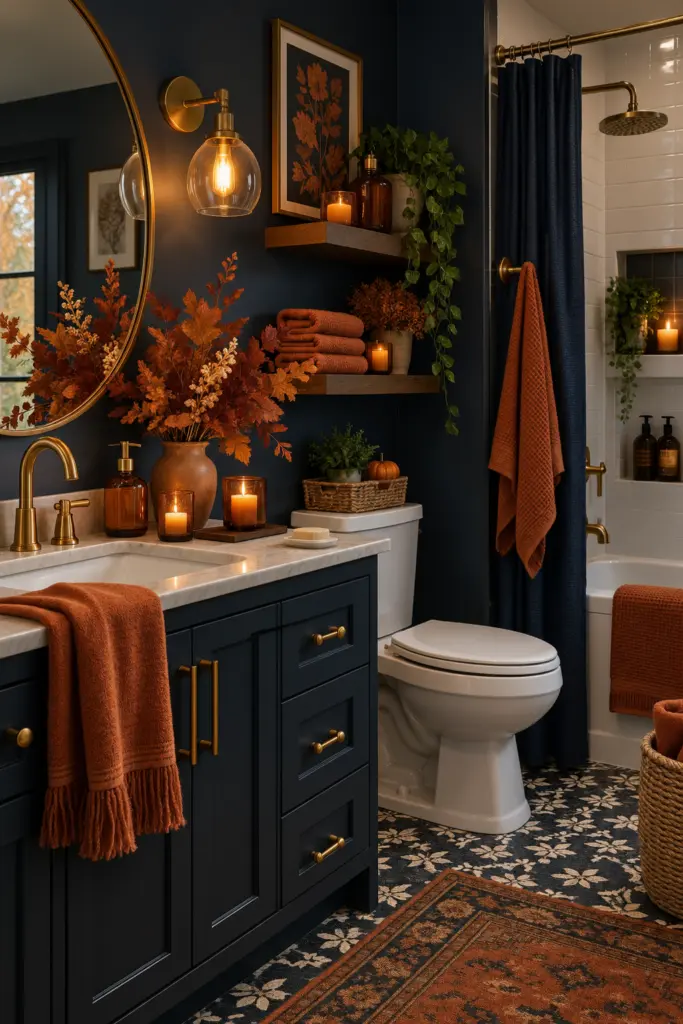 30+ Moody Bathroom Ideas for 2027 25 Moody Cozy Fall Bathroom