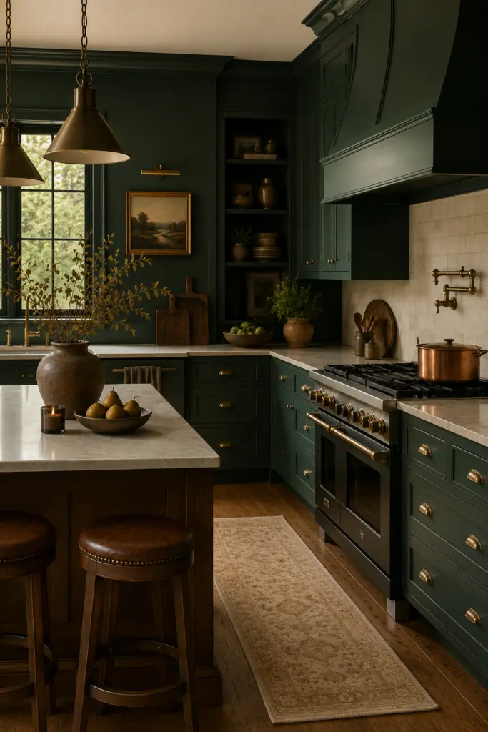 Top 10 2026 Fall Paint Colors 6 Narragansett Green Kitchen cabinet