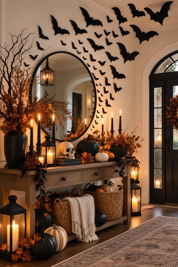 25+ Spooky Halloween Entryway Decor Ideas 18 Moody Halloween Entryway Decor