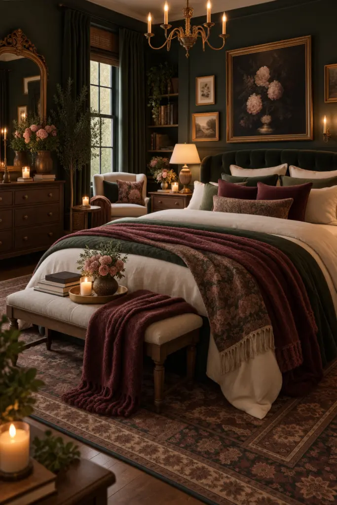 Moody Luxe Vintage Bedroom

