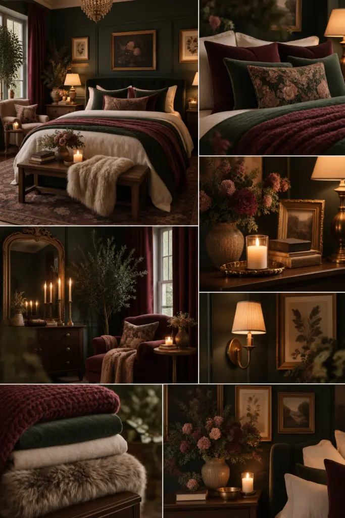 Moody Vintage Bedroom Moodboard