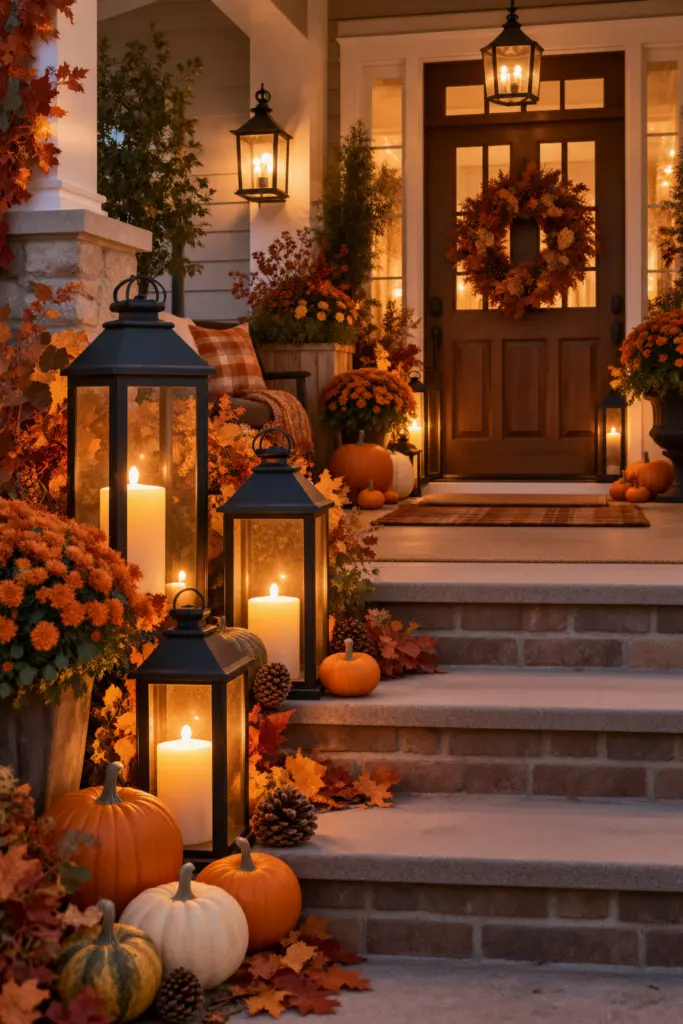 Beautiful Fall Porch Lighting Ideas In 2026 6 Fall Porch Lighting with Oversized Lanterns