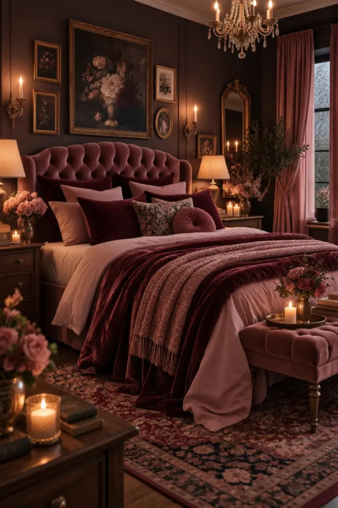 Pink Moody Bedroom