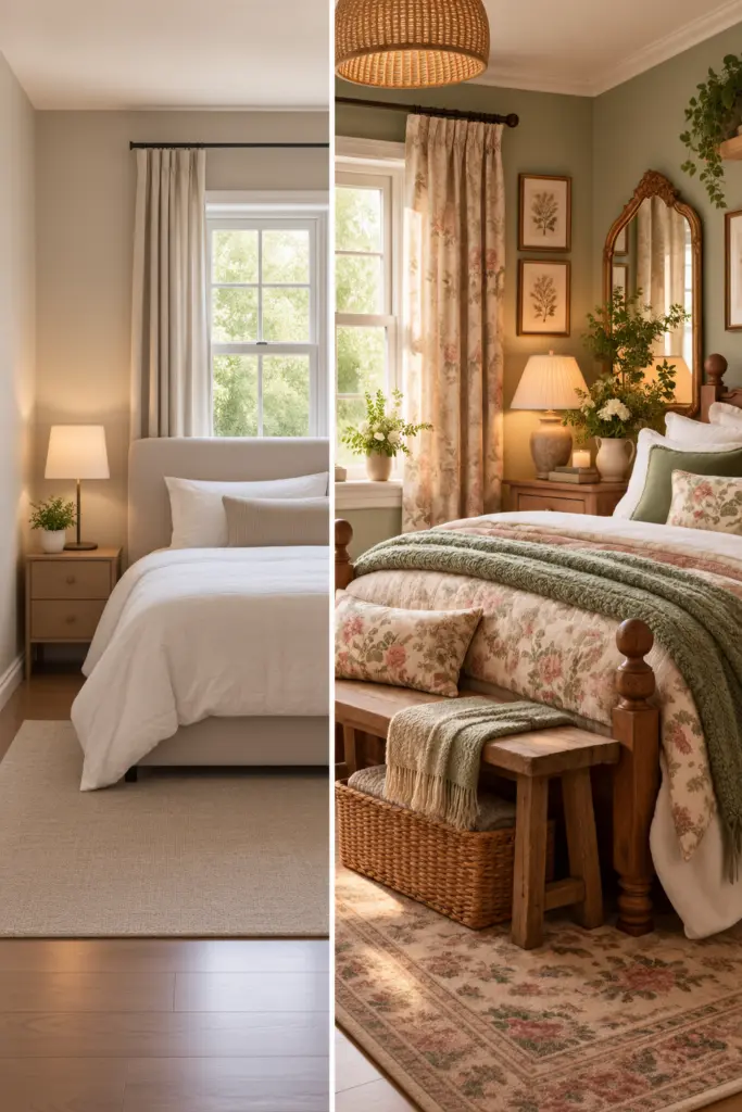 25+ Warm Cozy Cottage Bedroom Ideas 29 Bedroom Transformation: Minimal to Cozy Cottage
