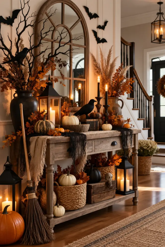 25+ Spooky Halloween Entryway Decor Ideas 13 Rustic Halloween Entryway Decor