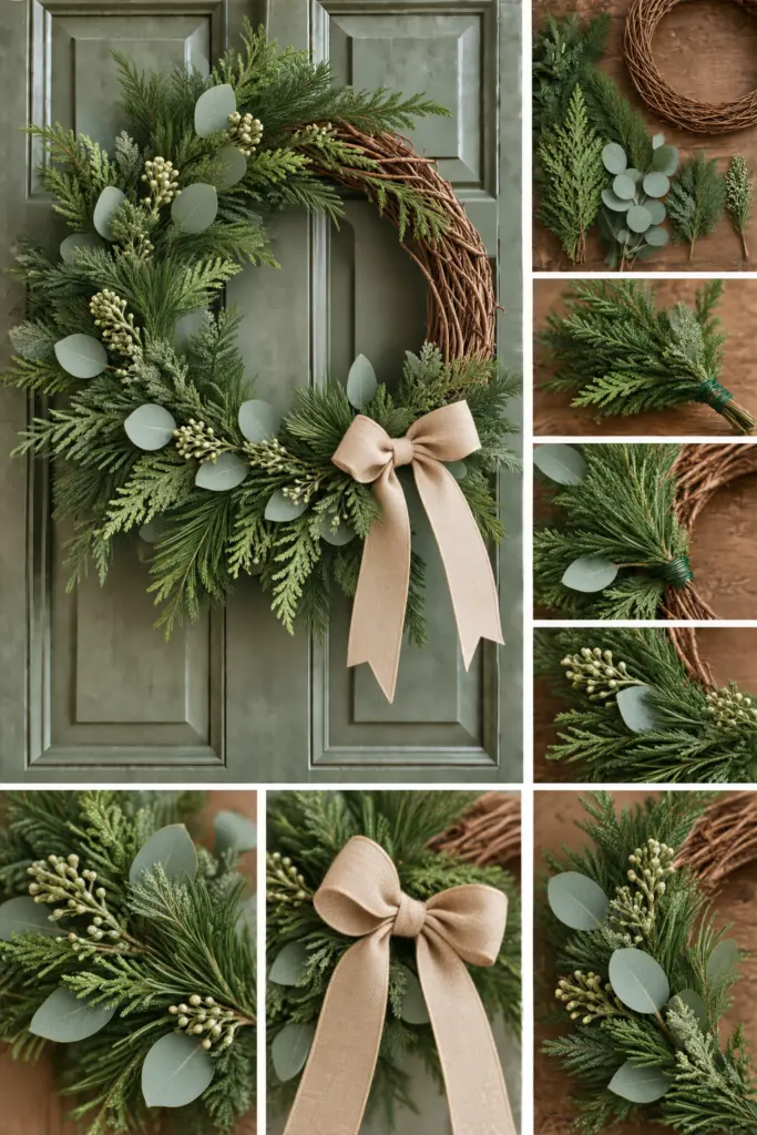 30+ DIY Christmas Wreath Ideas 18 Simple Greenery DIY Christmas wreath