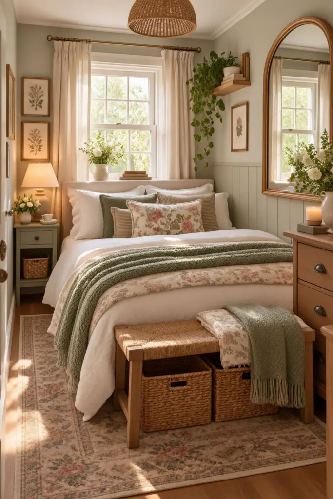 25+ Warm Cozy Cottage Bedroom Ideas 25 Small Cottage Bedroom