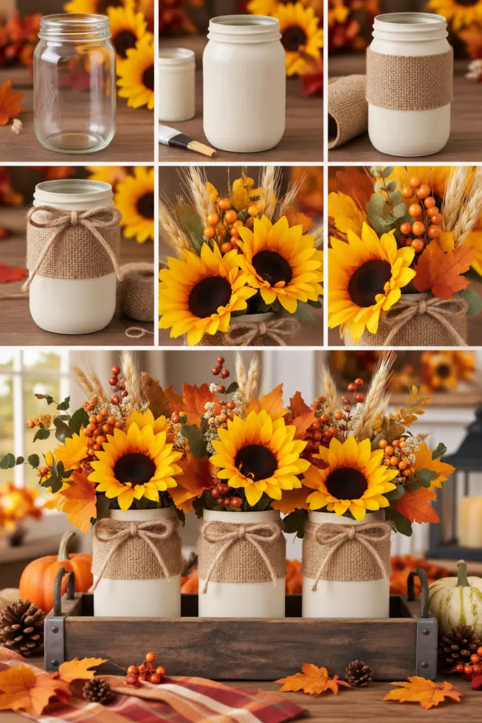 25+ DIY Fall Mason Jar Crafts (Easy Step-by-Step ) 8 25+ DIY Fall Mason Jar Crafts (Easy Step-by-Step )