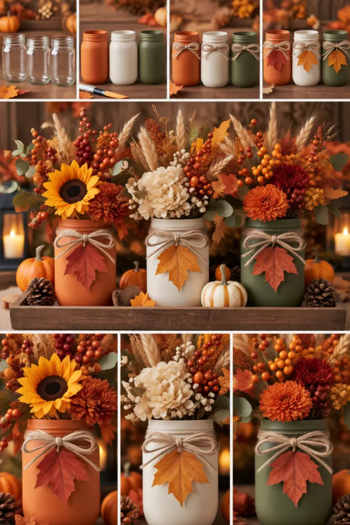 25+ DIY Fall Mason Jar Crafts (Easy Step-by-Step ) 26 DIY Fall Mason Jar Crafts Ideas