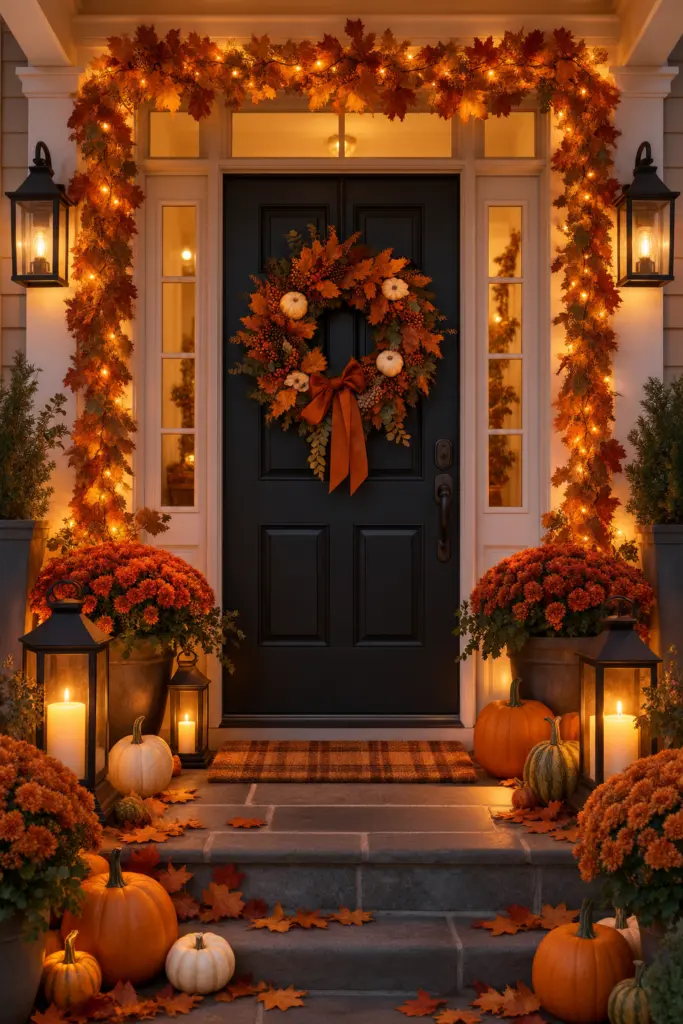 Beautiful Fall Porch Lighting Ideas In 2026 18 Black Front Door
