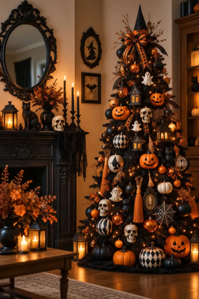 20+ DIY Halloween Tree Decorations Ideas 13 Vintage Halloween Tree Decorations