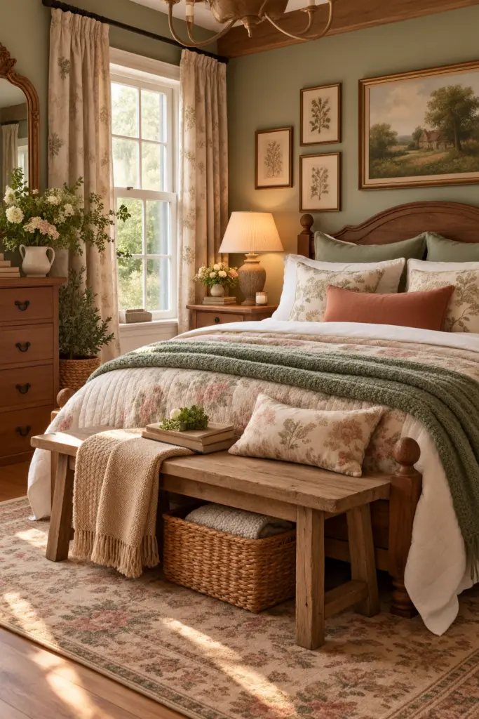 25+ Warm Cozy Cottage Bedroom Ideas 23 Warm Rustic Farmhouse Bedroom Retreat