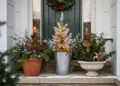 17 Beautiful Outdoor Christmas Planters Designs