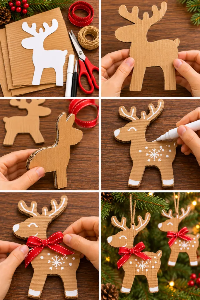Cardboard Reindeer Ornament Tutorial