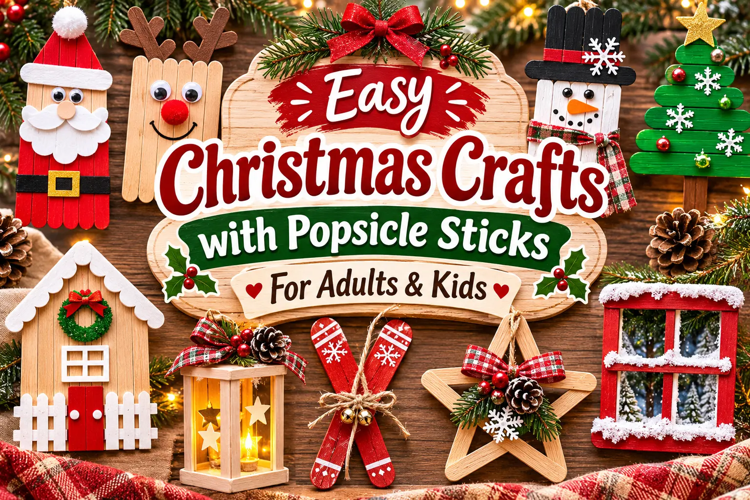 30+ Easy Christmas Crafts with Popsicle Sticks For Adults & Kids 1 Easy Christmas Crafts with Popsicle Sticks For Adults & Kids