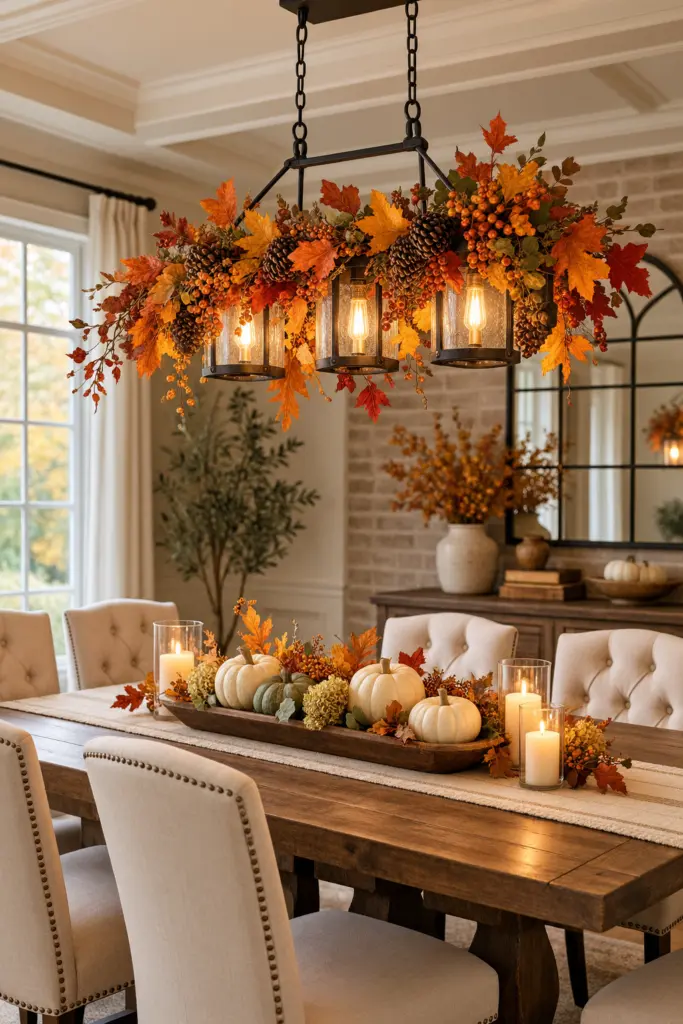 Cozy Autumn Farmhouse Dining Room