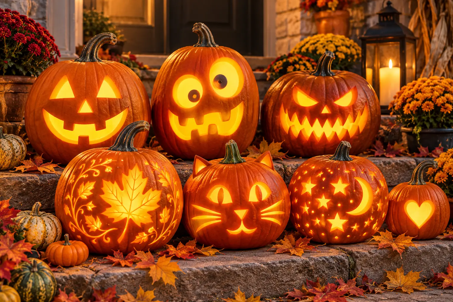40+ Easy Pumpkin Carving Ideas for Fall & Holidays 1 40+ Easy Pumpkin Carving Ideas for Fall & Holidays