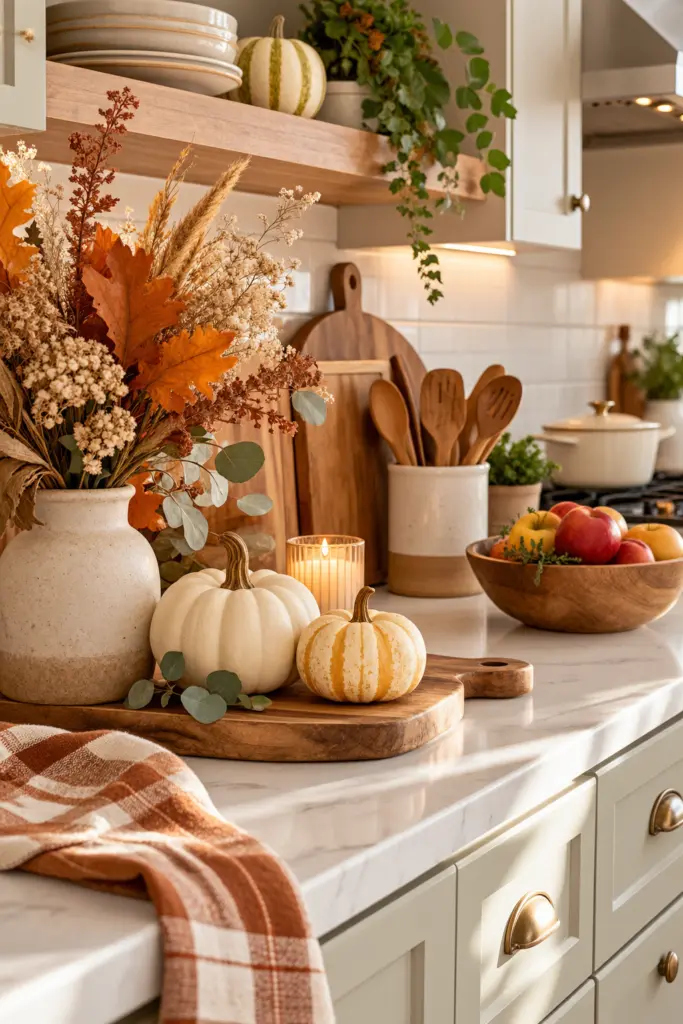Cozy Kitchen with Natural Fall Decor
