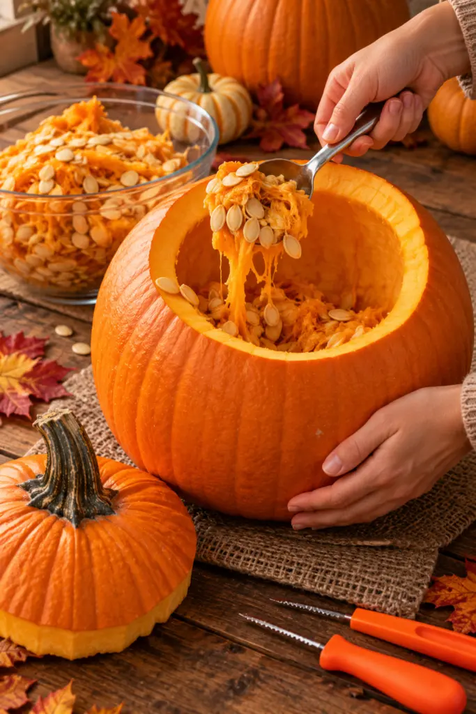 40+ Easy Pumpkin Carving Ideas for Fall & Holidays 26 Cozy Autumn Pumpkin Carving Prep