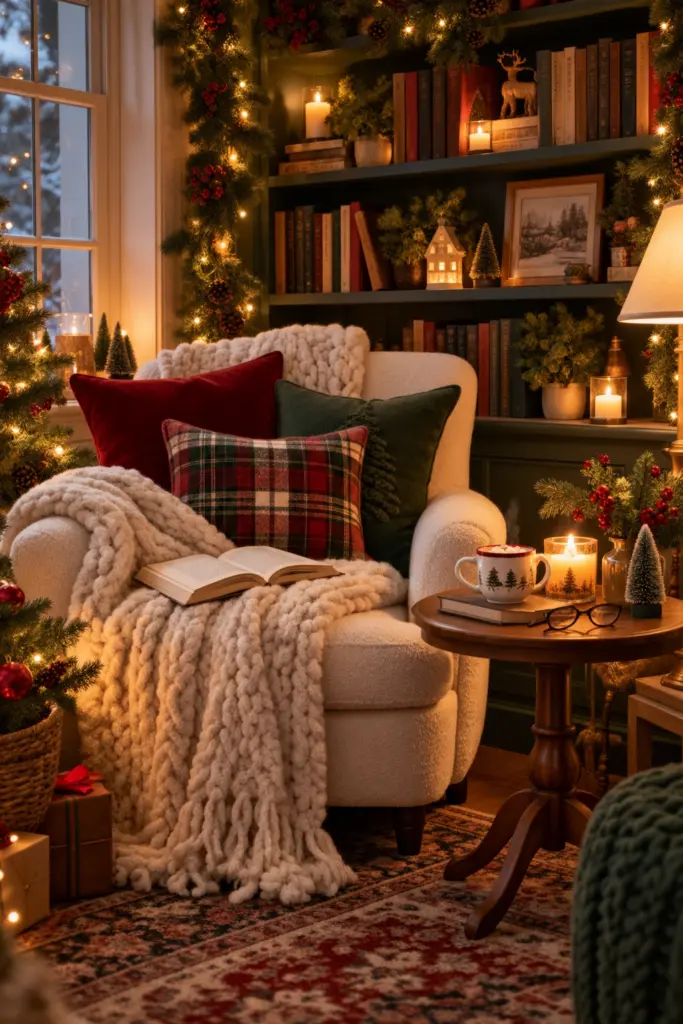 Cozy Christmas Reading Nook