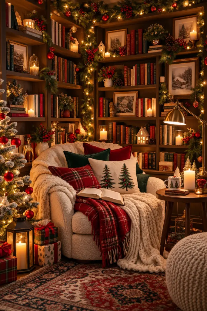 Cozy Christmas Reading Nook