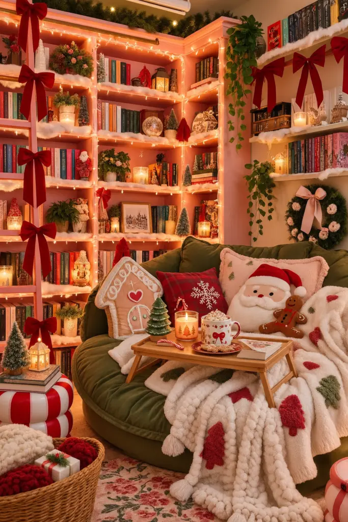 Gorgeous Christmas Reading Nook Decor