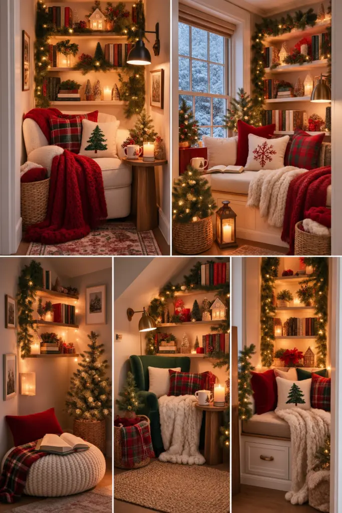 Small Christmas Reading Nook Ideas