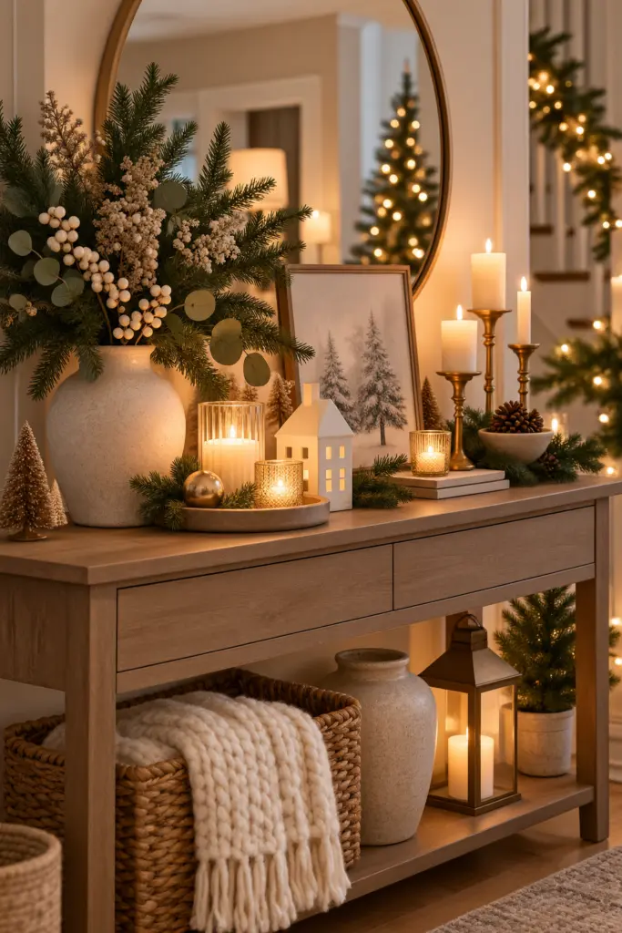 Minimalist New Year Console Table