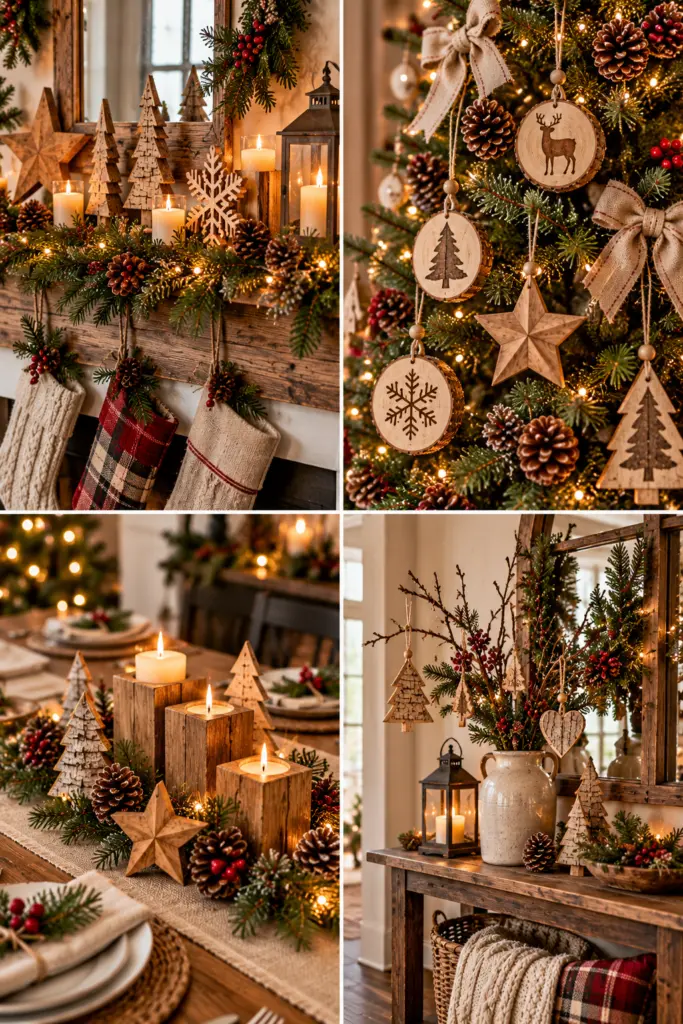 25+ Rustic Wood Christmas Crafts for a Cozy Farmhouse Christmas Decor 11 Rustic Wood Christmas Crafts for a Cozy Farmhouse Christmas Decor