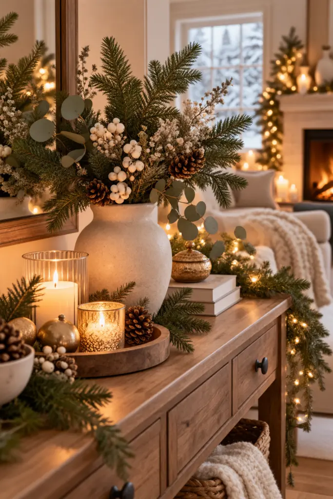 Cozy Winter Entryway decor for new year