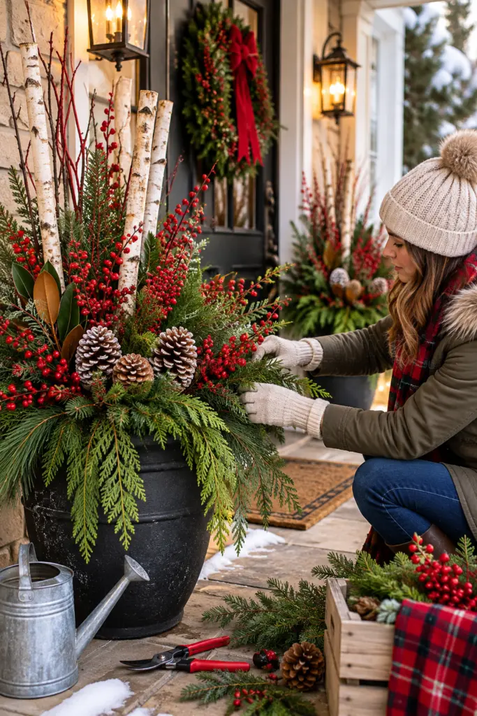 How to Keep Outdoor Christmas Planters Beautiful