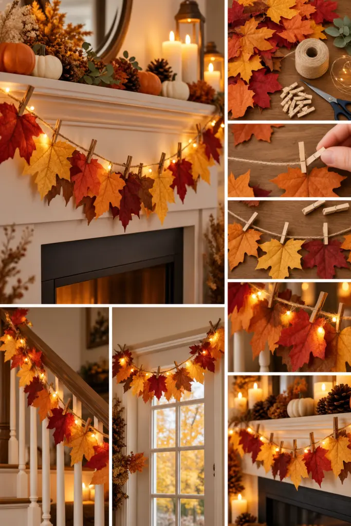 DIY Autumn Leaf Garland