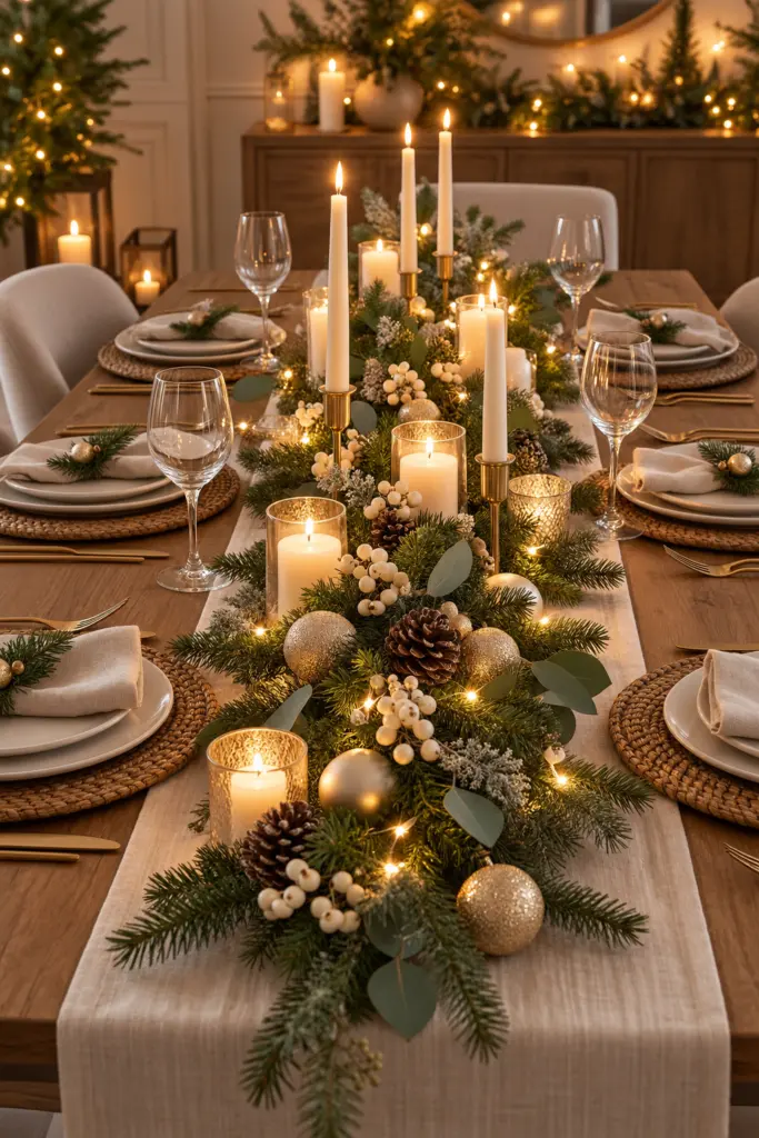 Beautiful Winter Garland to the Dining Area
