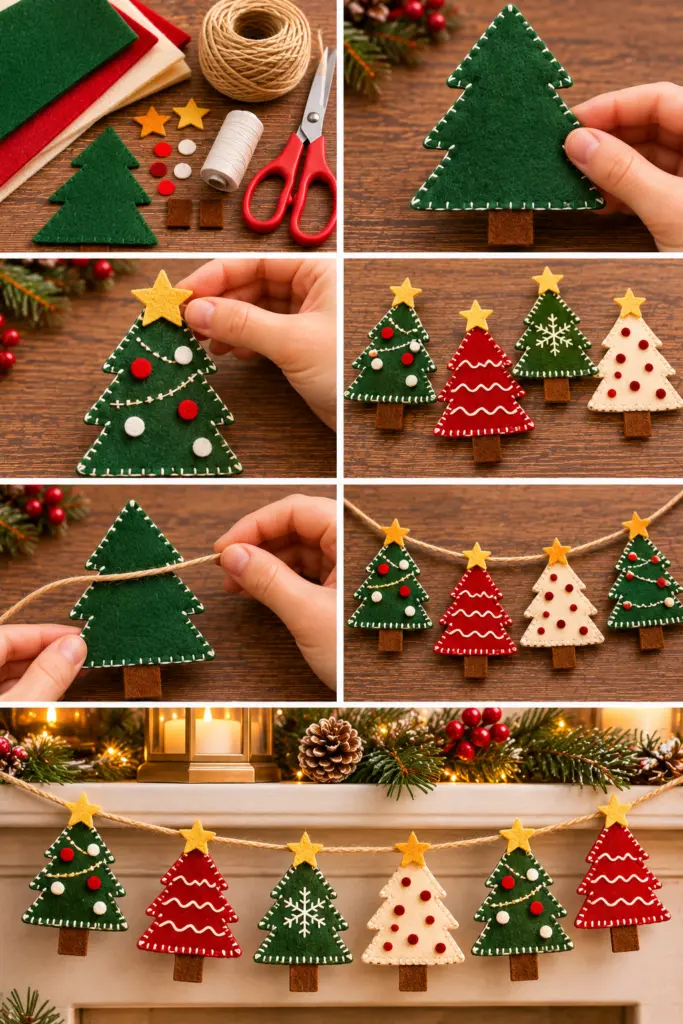 Mini Christmas Tree Garland