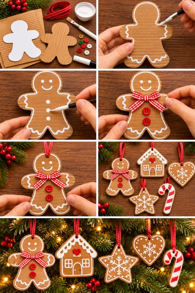 Gingerbread-Inspired Christmas Ornaments
