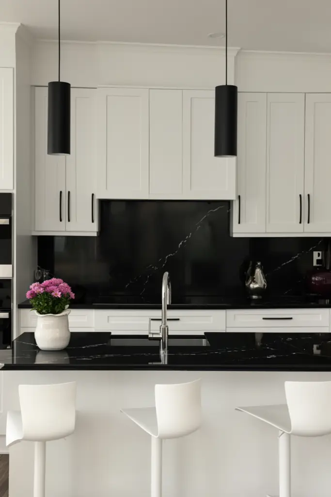 25+ Stunning Monochrome Kitchen Ideas & Inspo 25 Monochrome Kitchen with Black Hardware to Transform White Cabinets